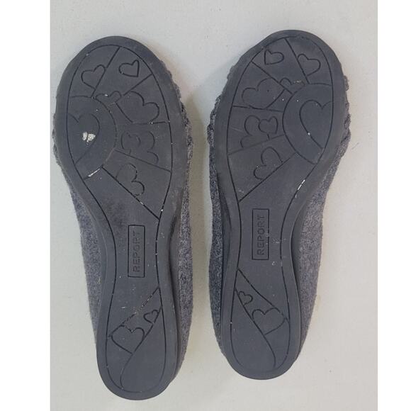 Report Shoes Womens 8.5 Gray Flats Slip On Casual Relaxed Modern Shoe Gay Wool - Picture 7 of 9